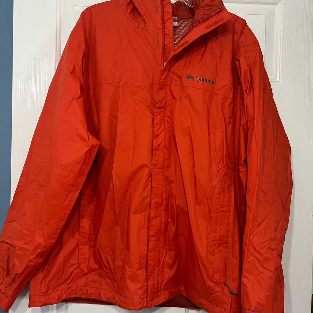 Columbia Men's Raincoat - Vibrant Orange